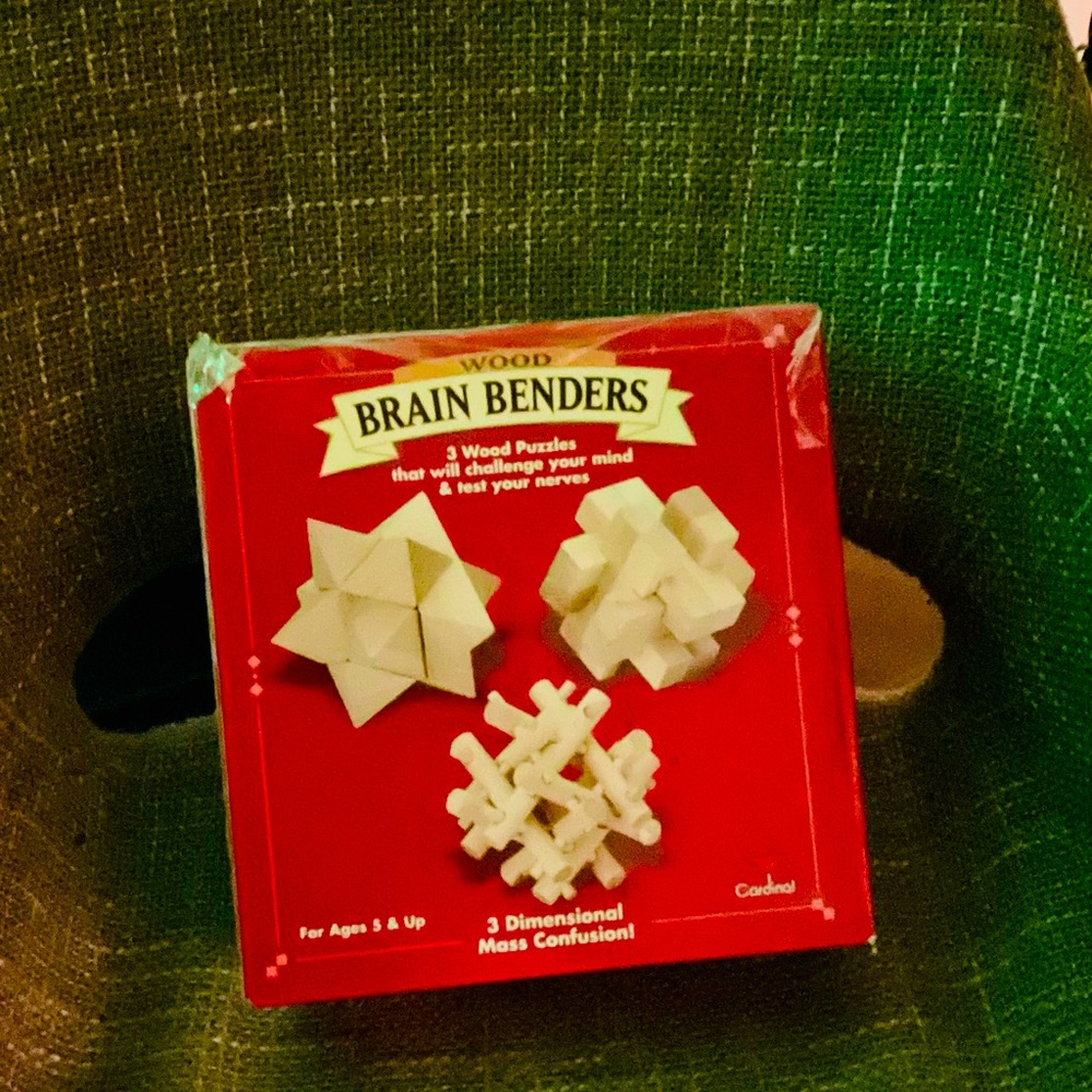 Cardinal Wood Brain Benders 3-3D Puzzles ✨